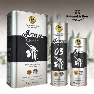 Kydonakis Bros, «Oleum CRETE» olive oil Kidonakis_Oleum_cans