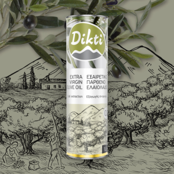 Dikti extra virgin olive oil Cylinder-canister1L